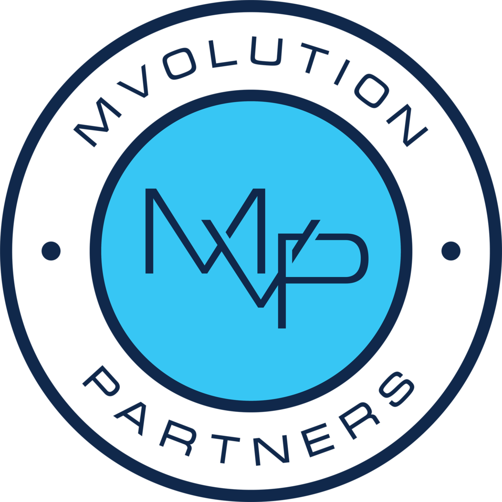 2-colot transparent badge at MVolution Partners